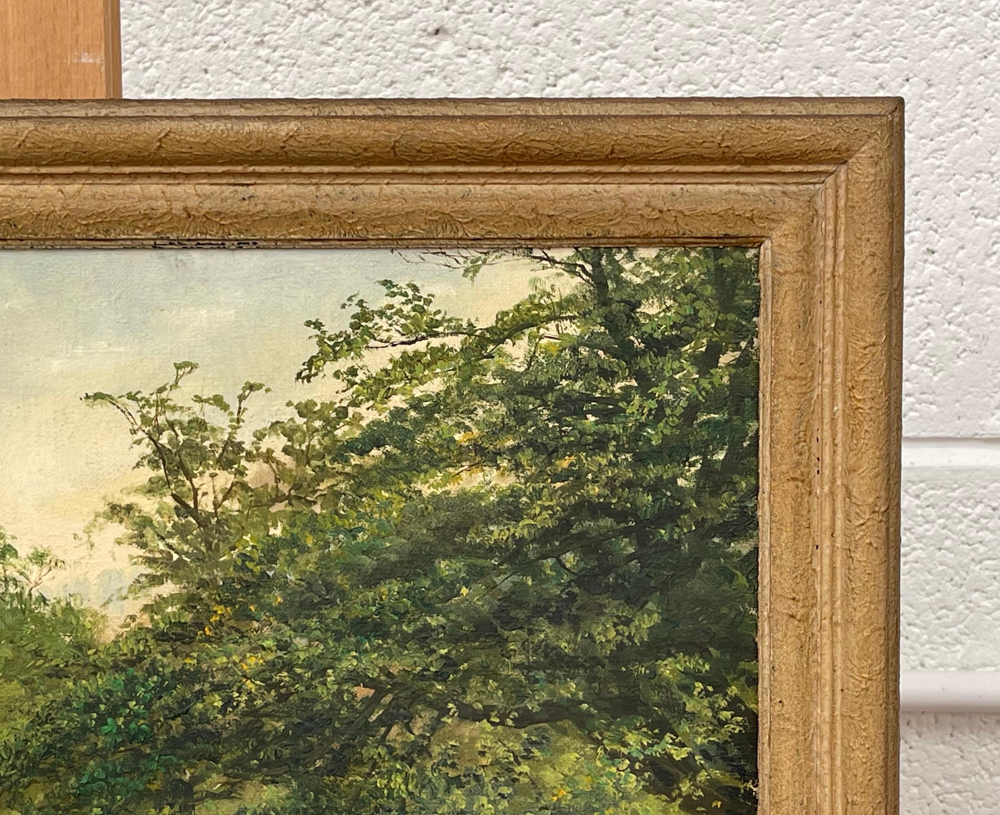 River Forest Landscape Oil Painting by 20th Century Post War Irish Artist For Sale 1