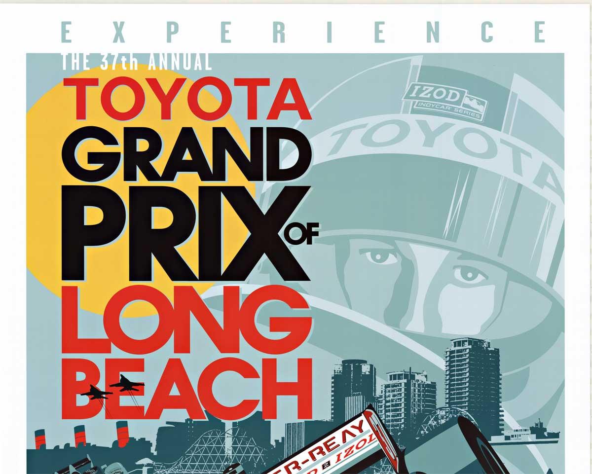 Affiche originale de course du Grand Prix de Long Beach de Toyota - Modernisme américain Print par Tobias Geye