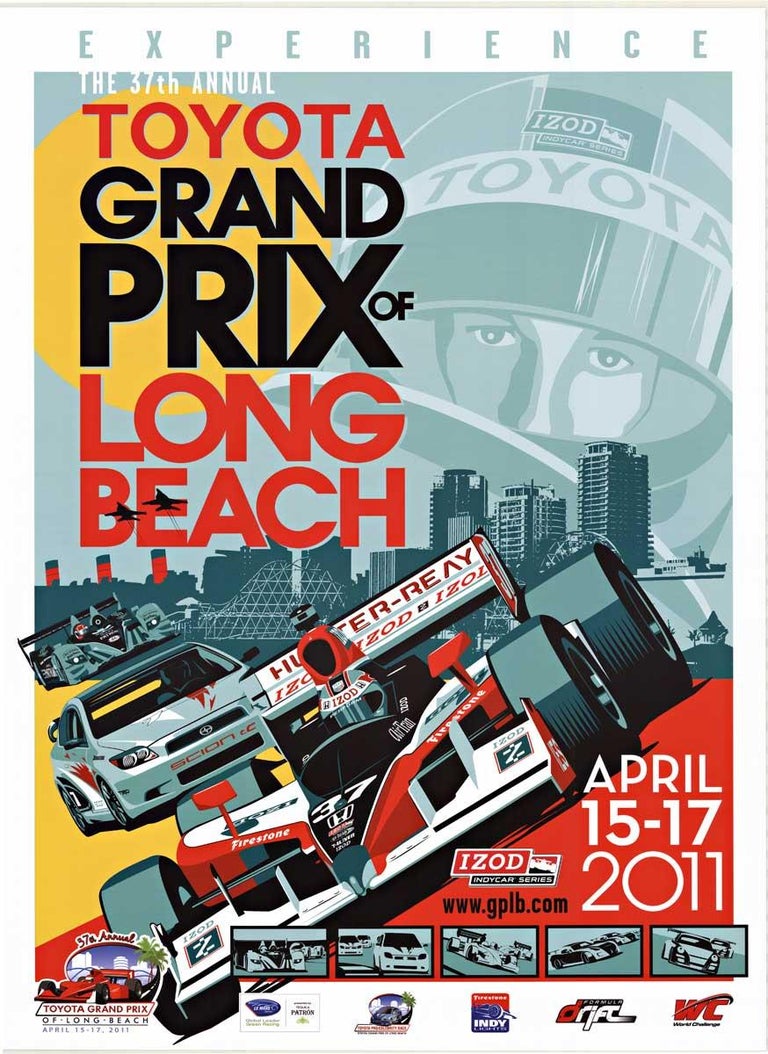 Tobias Geye - Toyota Grand Prix Long Beach original racing poster For