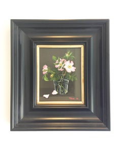 "Flowers In a Glass" - Floral Still Life realism oil painting study