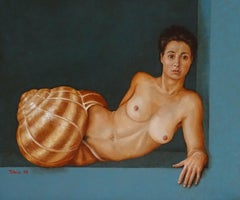 British Contemporary Art by Tobias Harrison - Coming Out of Her Shell