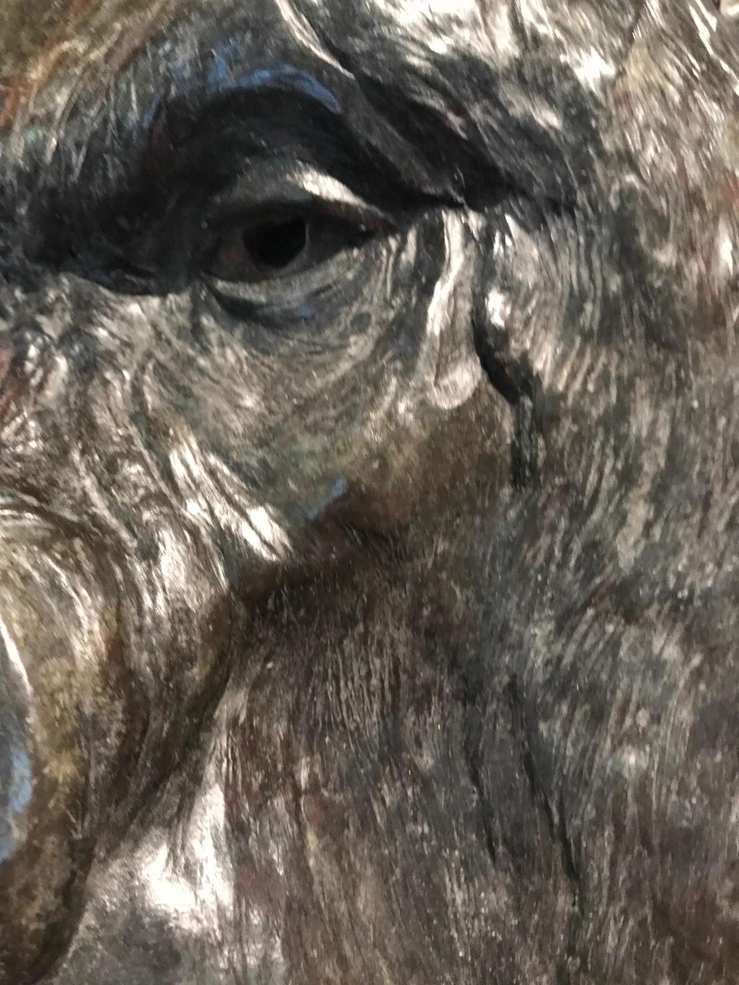 Contemporary Bronze Life Size Sculpture of a Gorilla 'Nico' by Tobias Martin  1