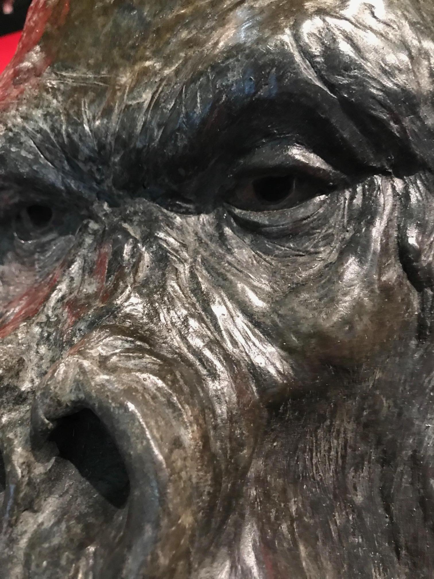 Contemporary Bronze Life Size Sculpture of a Gorilla 'Nico' by Tobias Martin  2