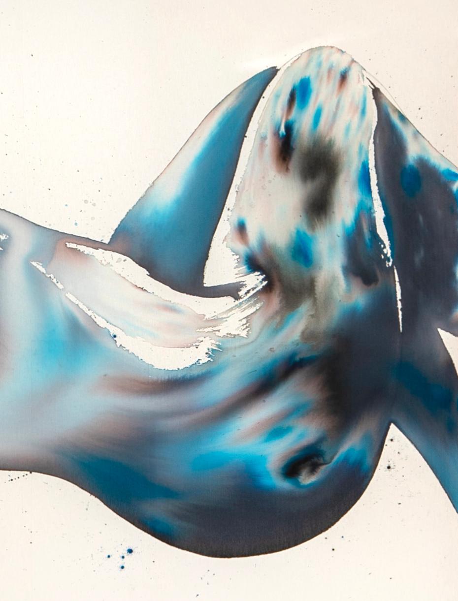 Nuevos Animales VIII, 2022
Acquerello, inchiostro di china e candeggina su tela grezza
180 x 200 cm

Questo dipinto fa parte della serie 