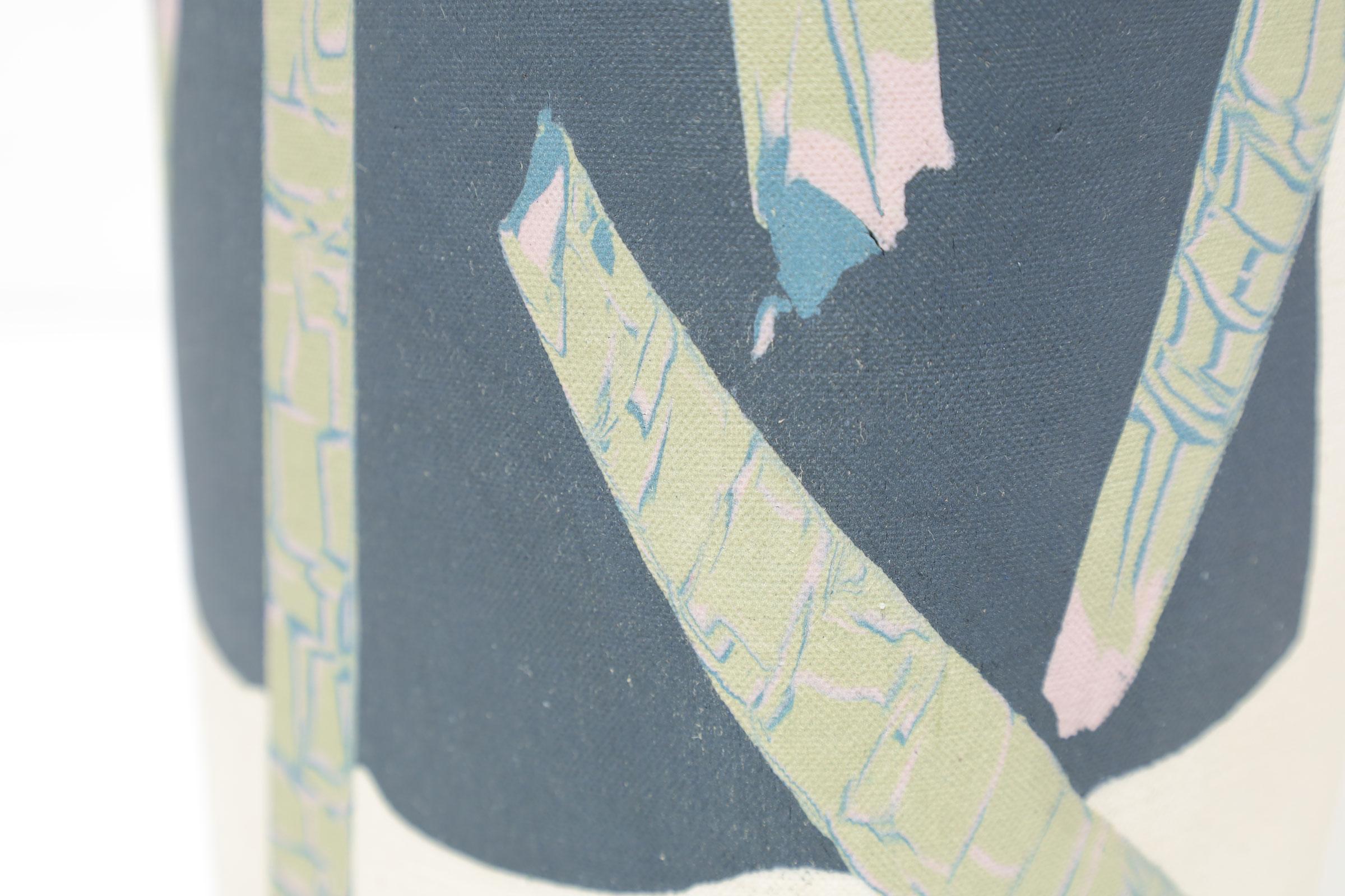 Tobias Weissman Große glasierte Porzellanvase mit Intarsien, signiert, dtd 1982 im Angebot 2