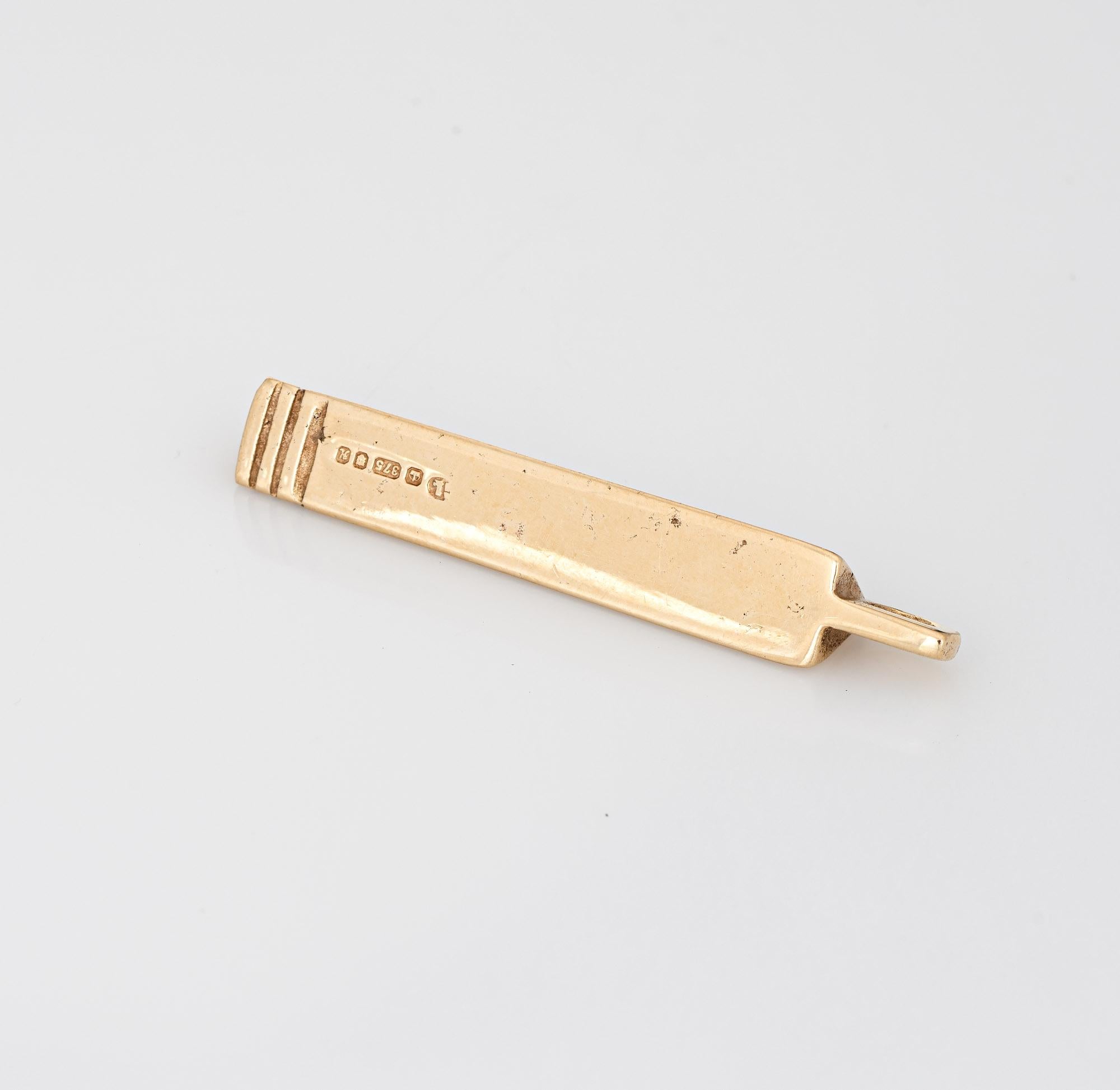 Toblerone Schokolade Candy Bar Charm Vintage c1982 9k Gelbgold Anhänger (Moderne)