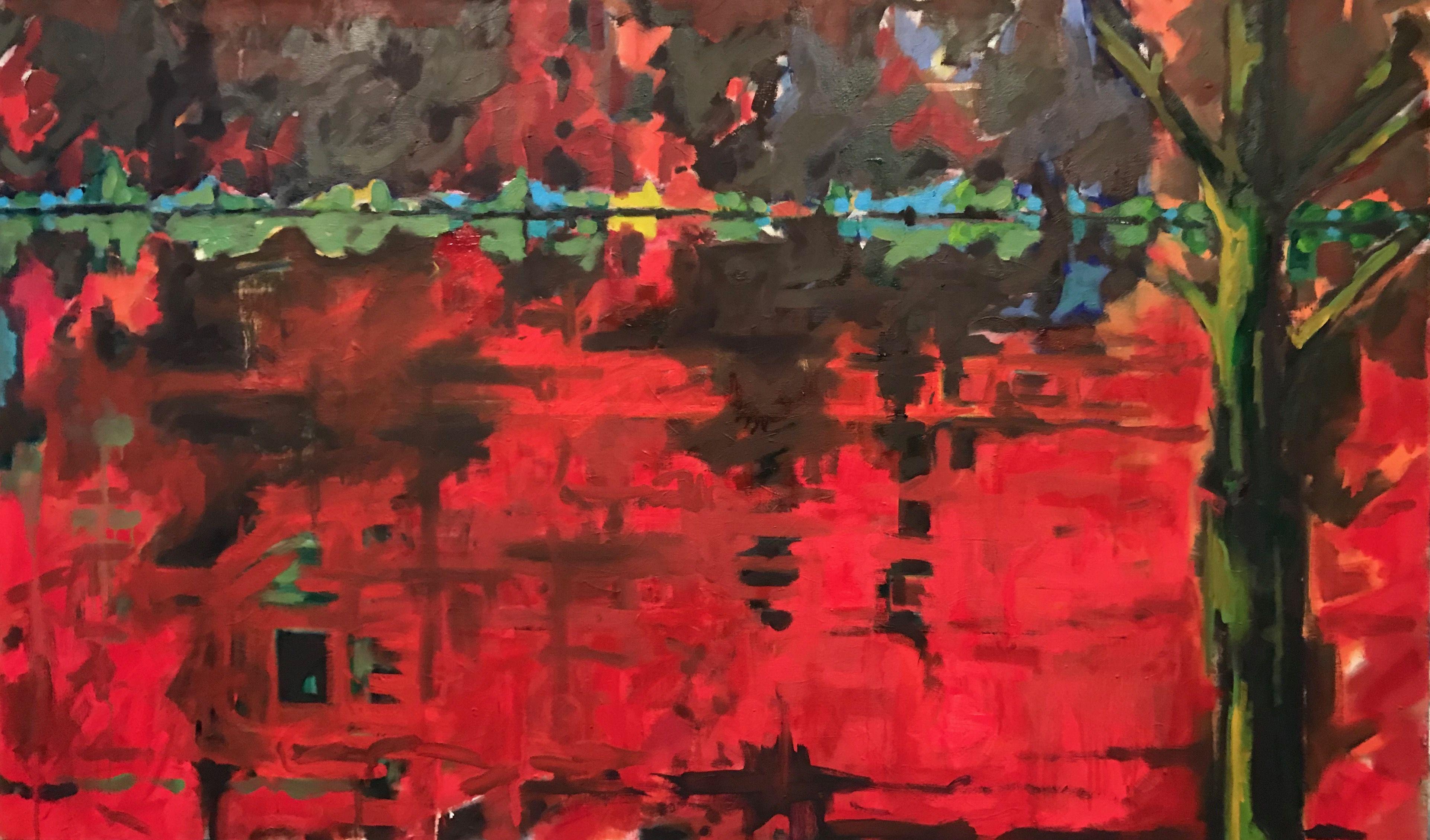 Pumphouse 3, Pittura, Olio su tela - Painting di Toby Corbett