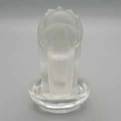 'Toby Elephant' Frosted Glass Paperweight by René Lalique