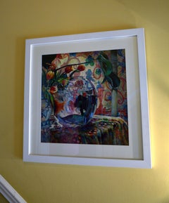 Ciotola per pesci rossi, Pittura, Olio su pannello di Wood