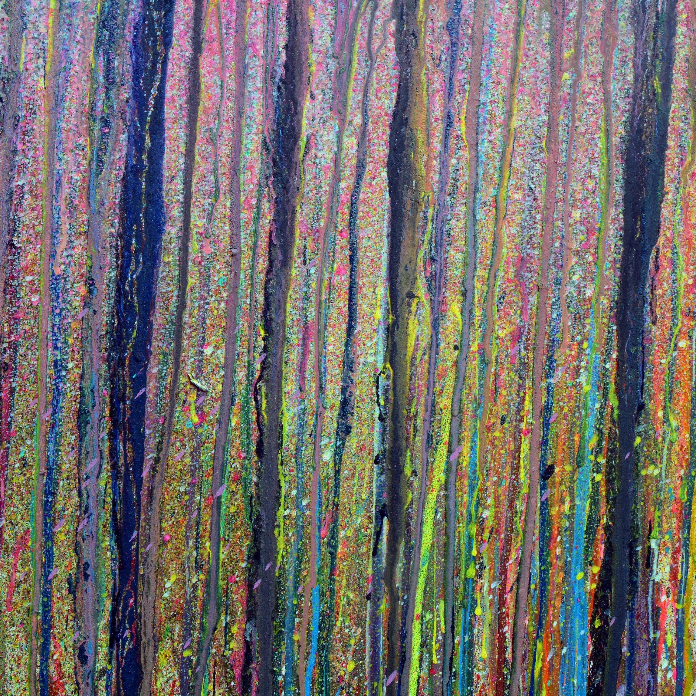 Toby Moate Abstract Painting - Light Through Trees 1, Painting, Acrylic on Wood Panel