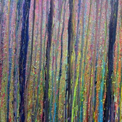 Light Through Trees 1, Gemälde, Acryl auf Holzplatte