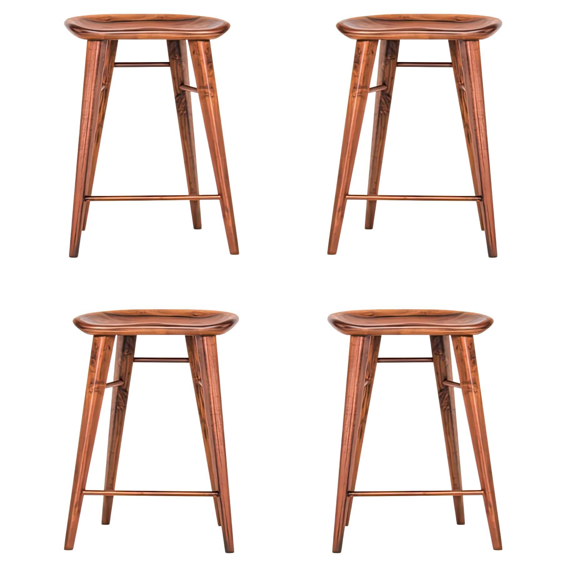 Modern Counter Stools in Walnut, Cicely Collection For Sale at 1stDibs