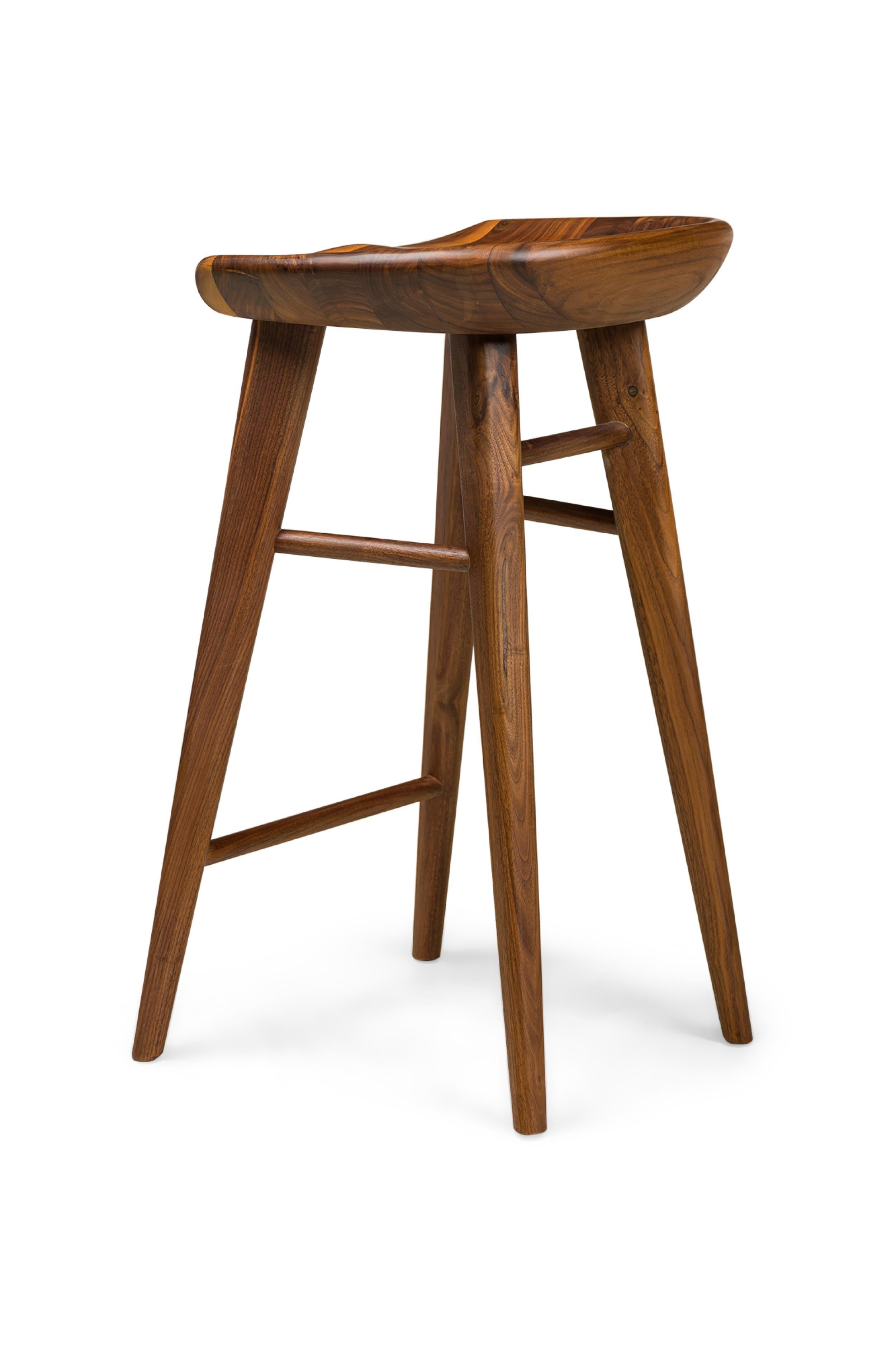 Hand-Crafted Toco Counter Stool (Walnut) For Sale