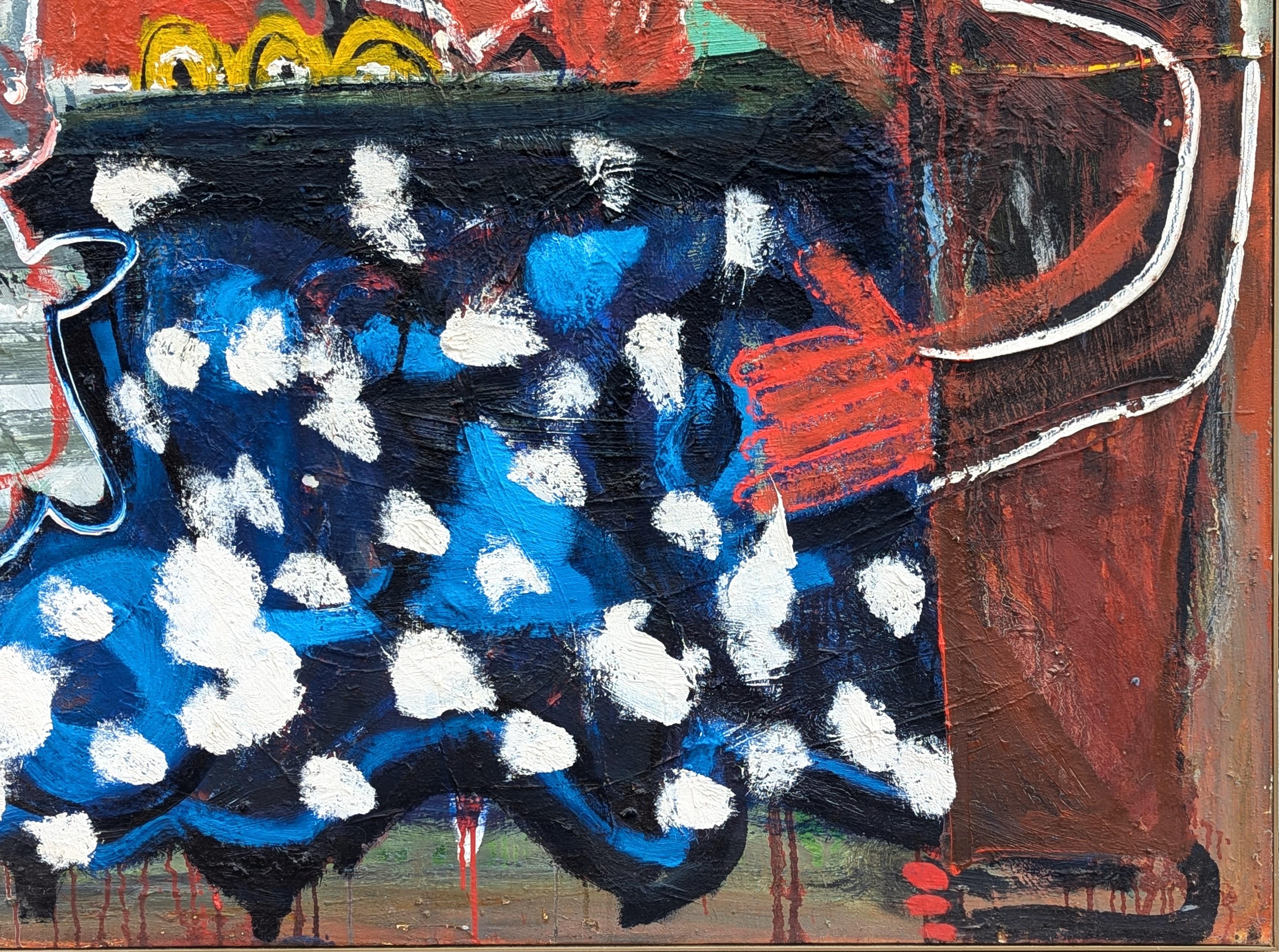 Pintura abstracta contemporánea del artista local de Houston Tod Bailey. La obra hace referencia al famoso cuadro titulado 