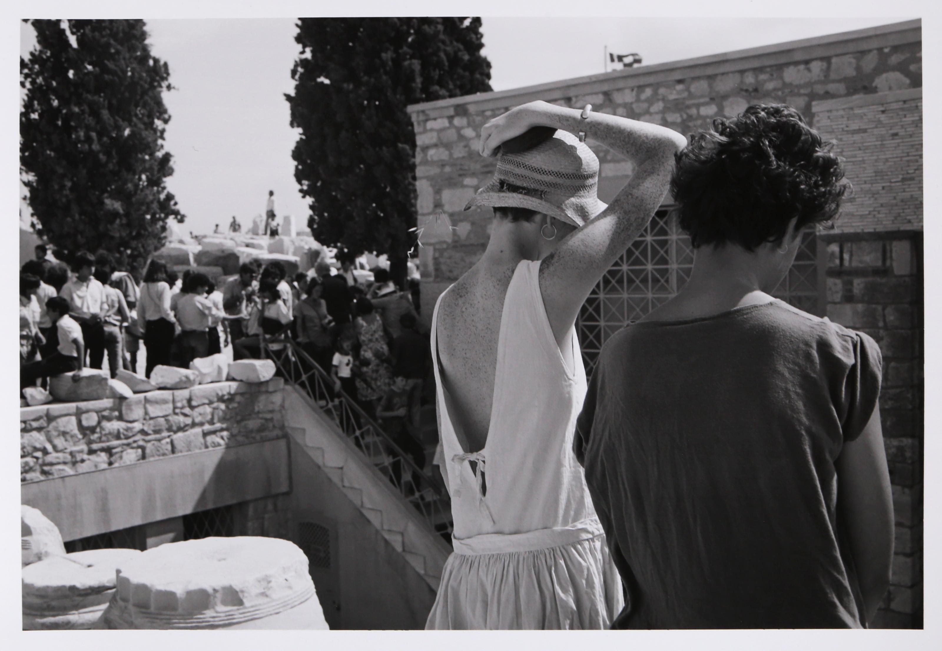 By The Museum, Signed Contemporary Silver Gelatin Print by Tod Papageorge