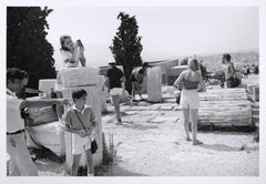 Photographers and Columns, Signed Silver Gelatin Print by Tod Papageorge