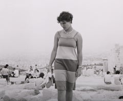 Woman with Shoes, Signed Contemporary Silver Gelatin Print by Tod Papageorge