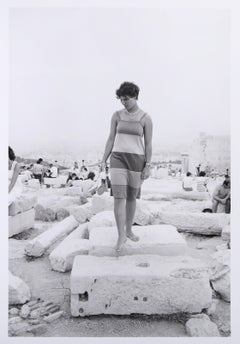 Woman with Shoes, Signed Contemporary Silver Gelatin Print by Tod Papageorge