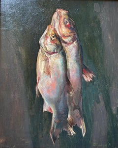 Today's Catch, Oil on Panel