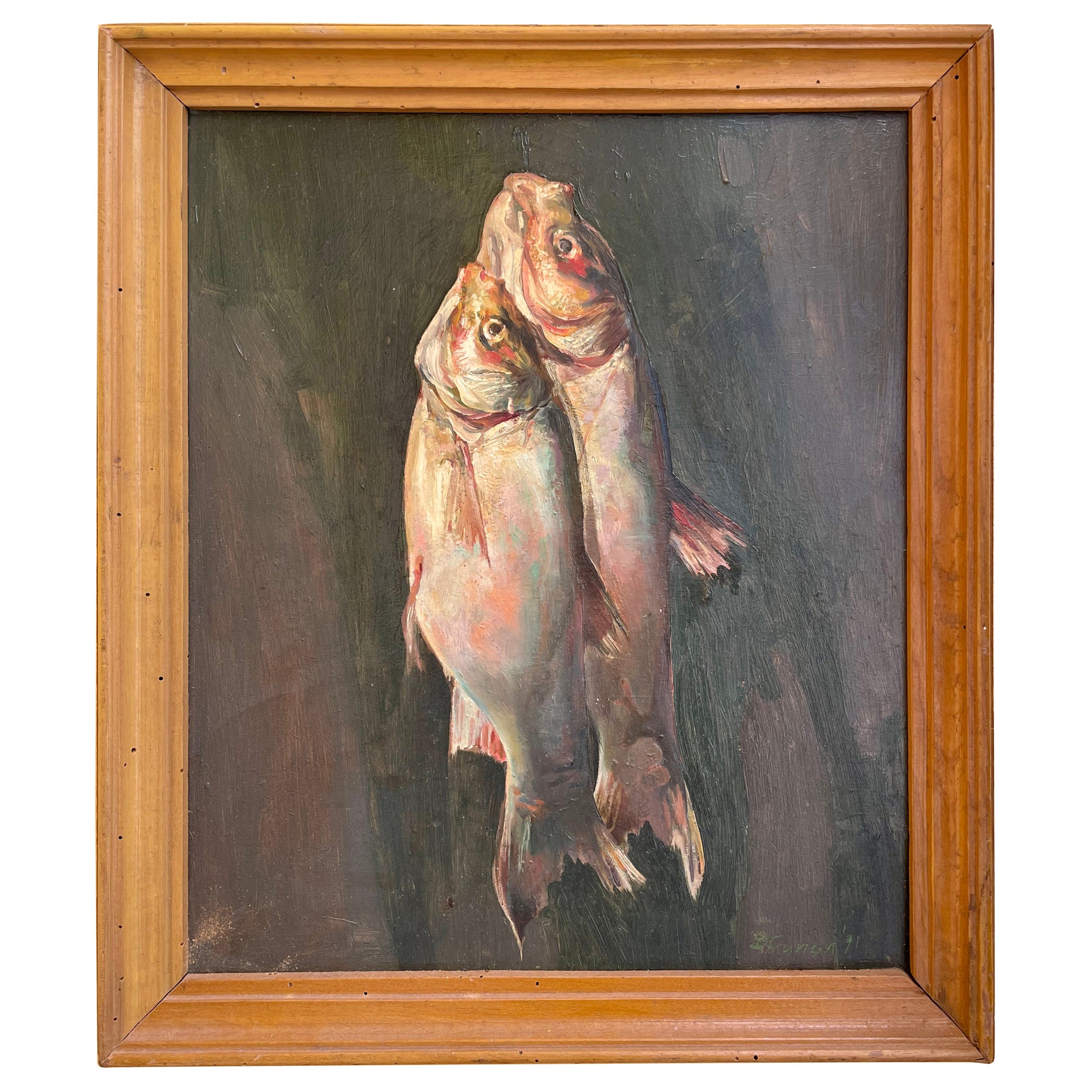 Today's Catch, Oil on Panel