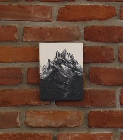 "Crystallized" by Todd Carpenter, Original Painting, Black & White Mountain