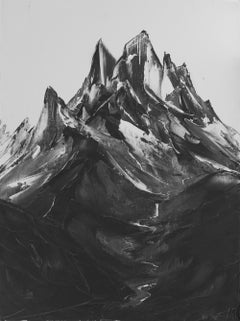 "Crystallized" by Todd Carpenter, Original Painting, Black & White Mountain 