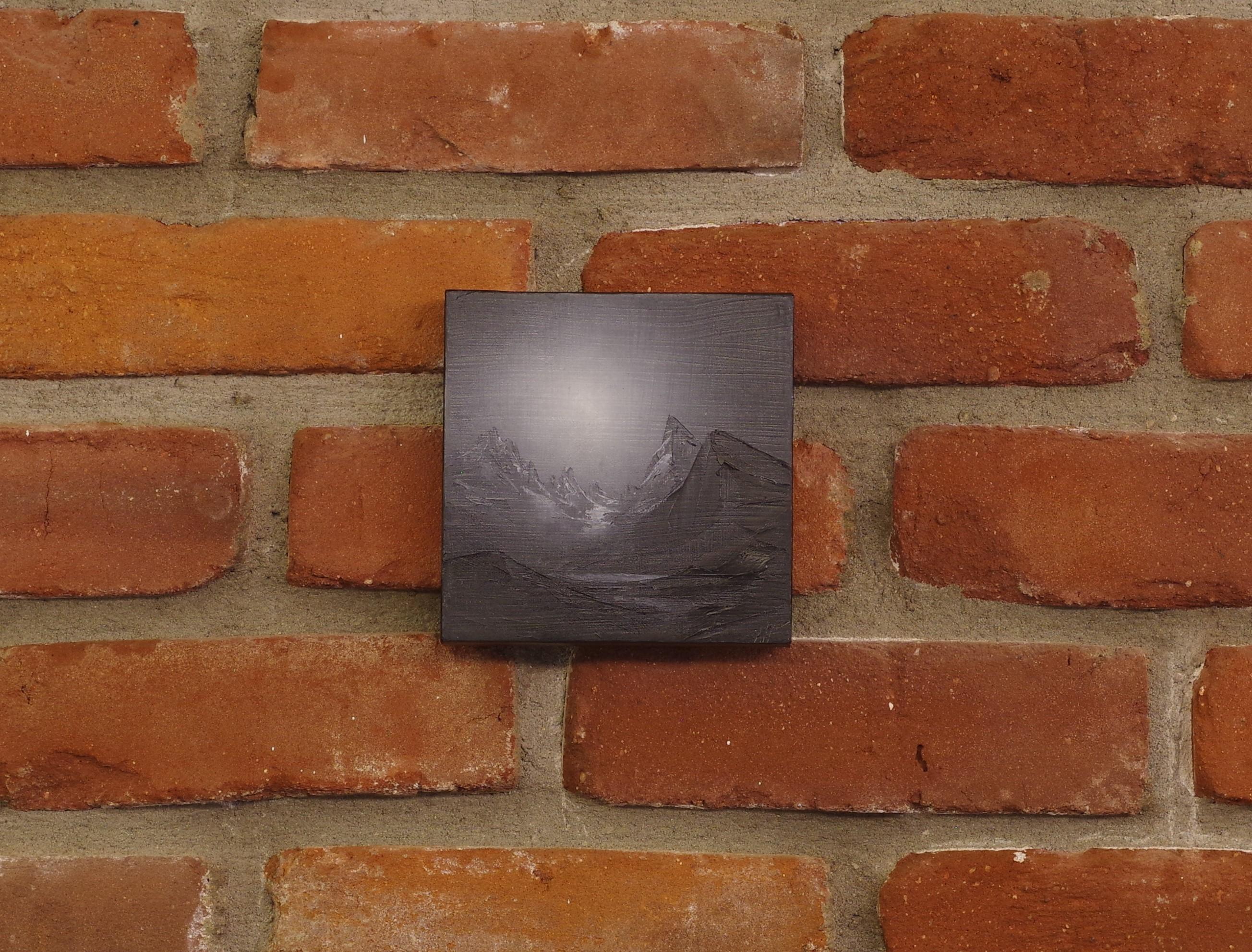 „Phase“ von Todd Carpenter, Originalgemälde, Schwarz-Weiß-Gebirge-Landschaft im Angebot 2