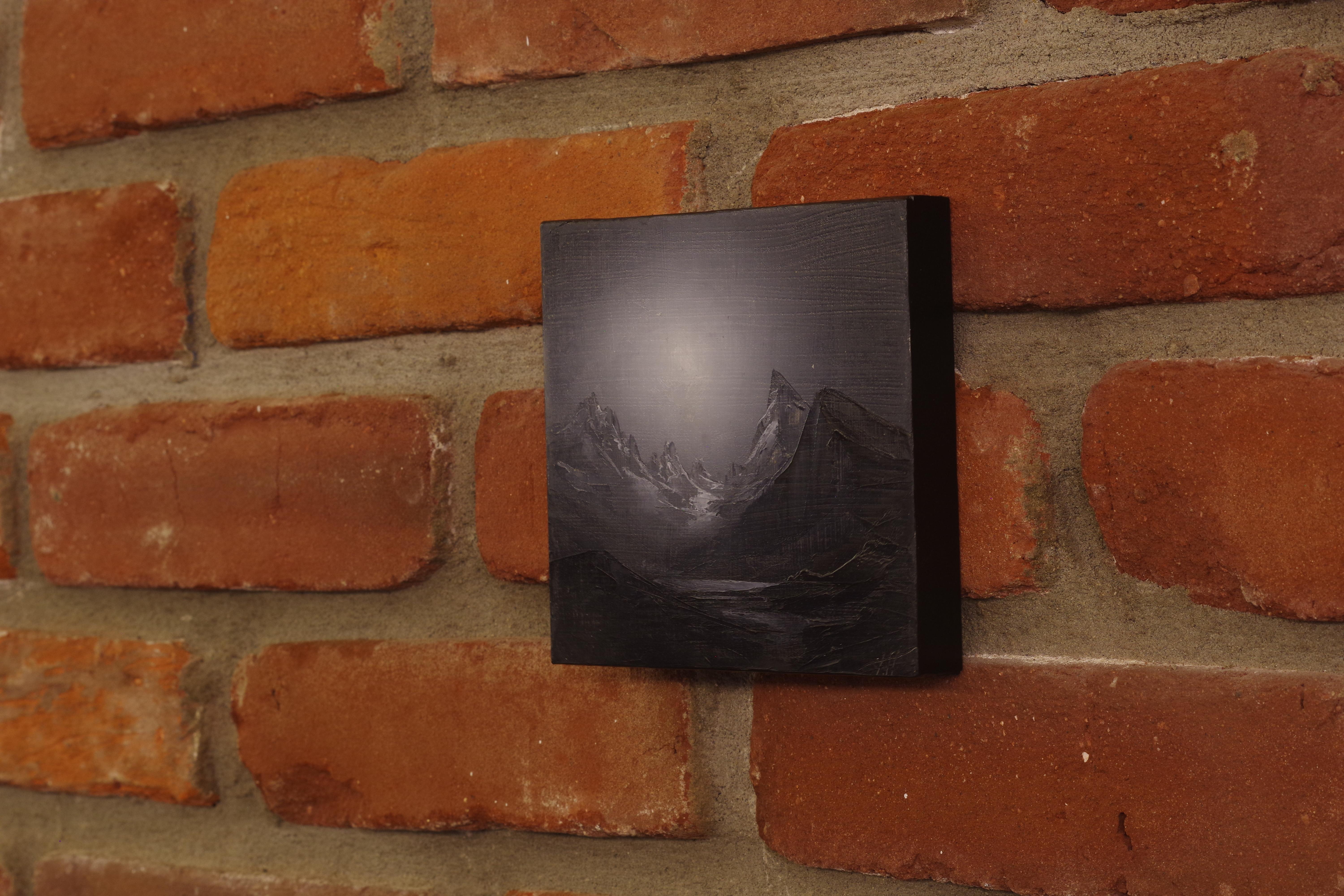 „Phase“ von Todd Carpenter, Originalgemälde, Schwarz-Weiß-Gebirge-Landschaft im Angebot 3