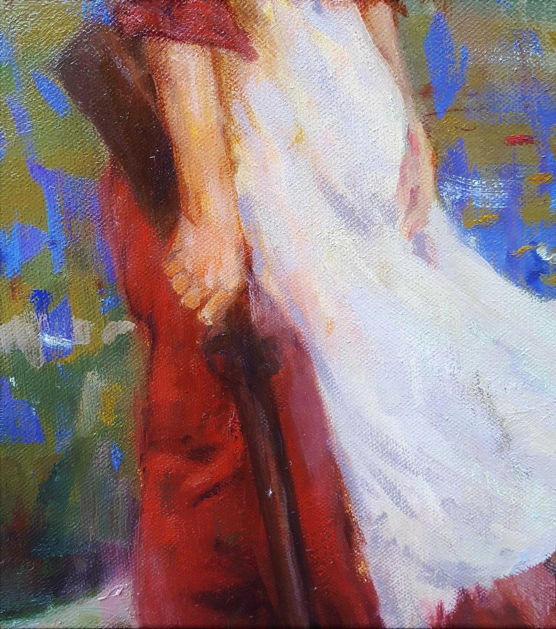 Where's Pa? /// Western Contemporary Landscape Figurative Oil Painting Horse Gun 11