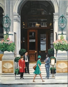 MANDARIN ORIENTAL -  England London colourful impressionist cityscape artwork 