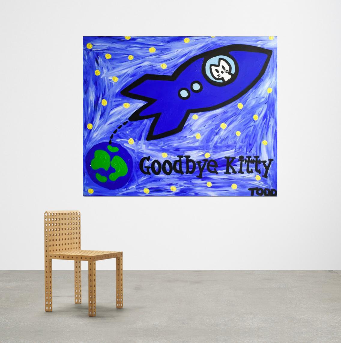 Auf Wiedersehen Kitty (Original) (Pop-Art), Painting, von Todd Goldman