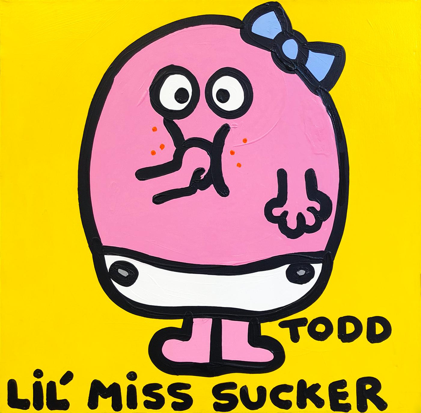 Todd Goldman Portrait Painting – Lil' Miss Sucker ( Originalgemälde auf Leinwand)