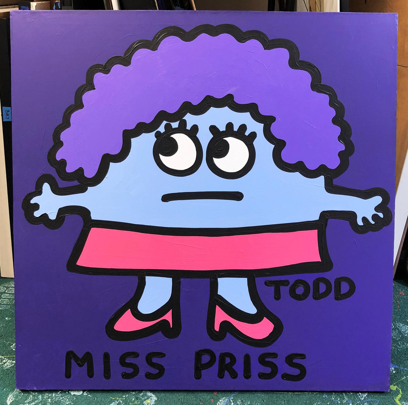 Miss Priss (large original painting on canvas) - Painting by Todd Goldman