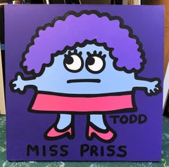 Miss Priss, dipinto originale in acrilico su tela, 36x36 pollici, firmato
