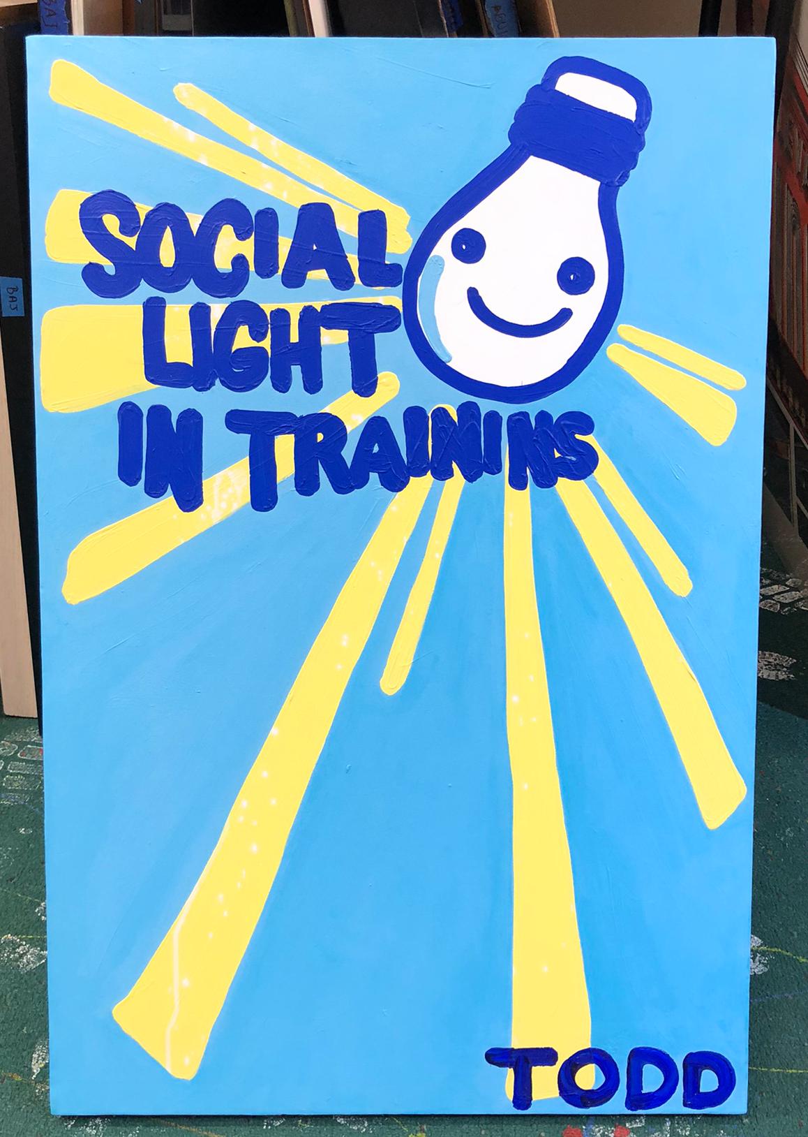 Social Light (large original painting on canvas) - Contemporary Painting by Todd Goldman