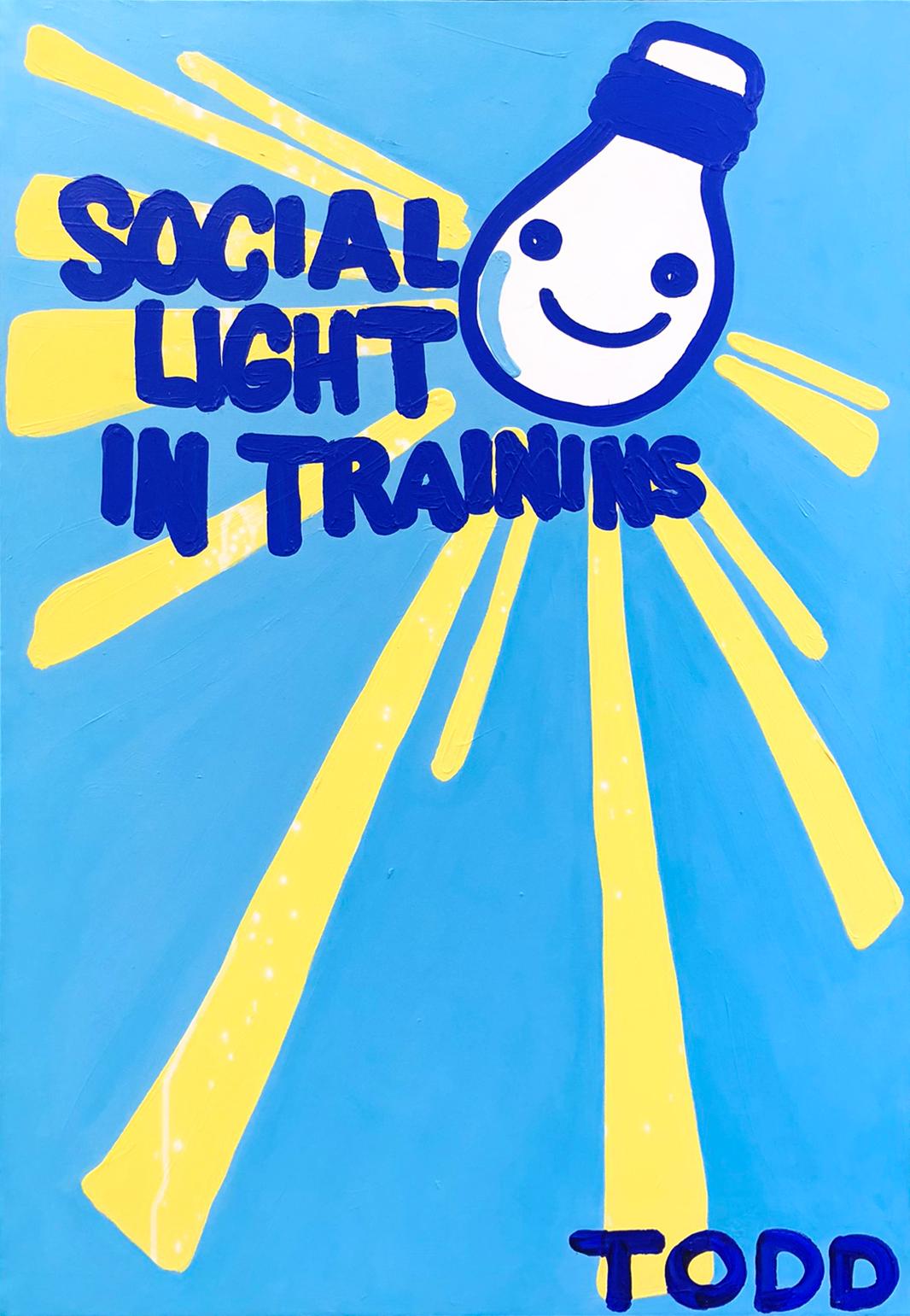 Todd Goldman Figurative Painting - Social Light (large original painting on canvas)