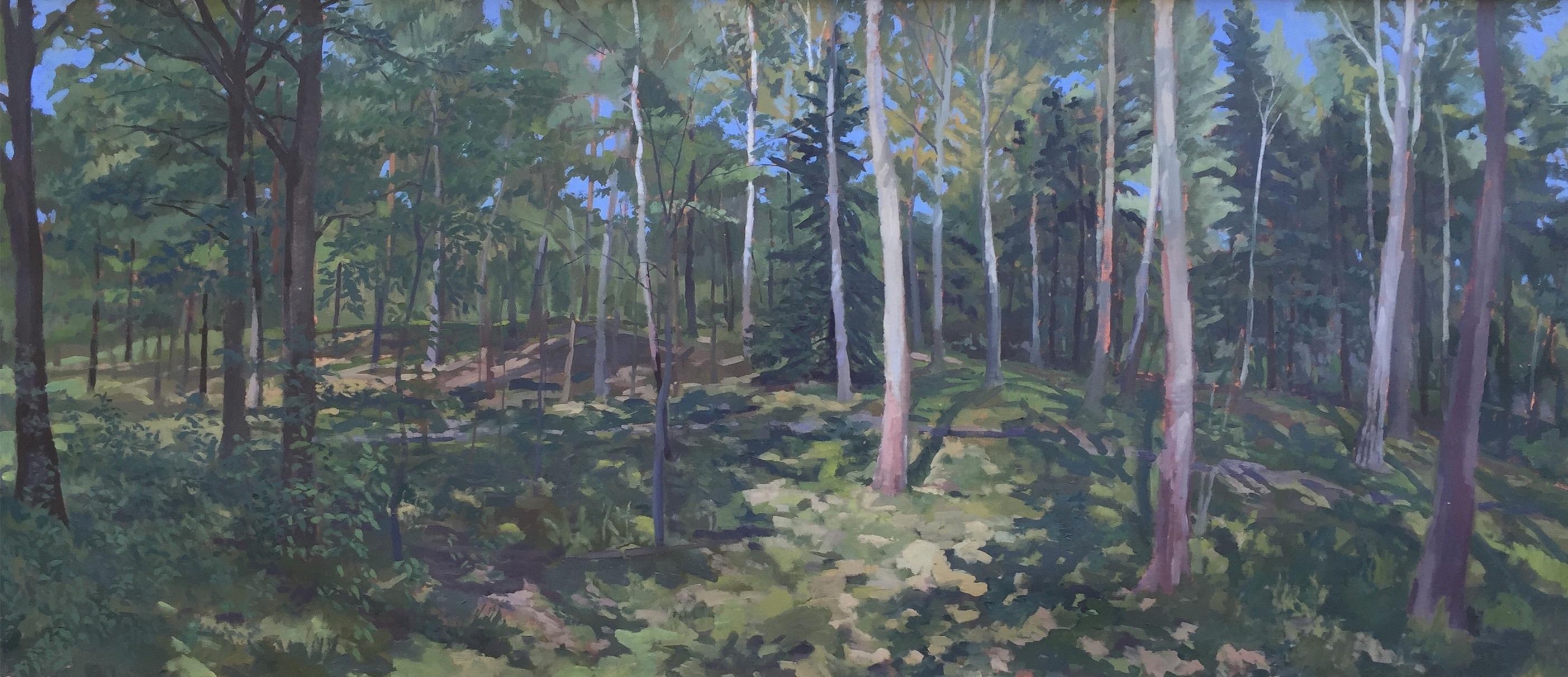 Todd Gordon Landscape Painting - Afternoon Forest, Norra Djurgardsstaden 