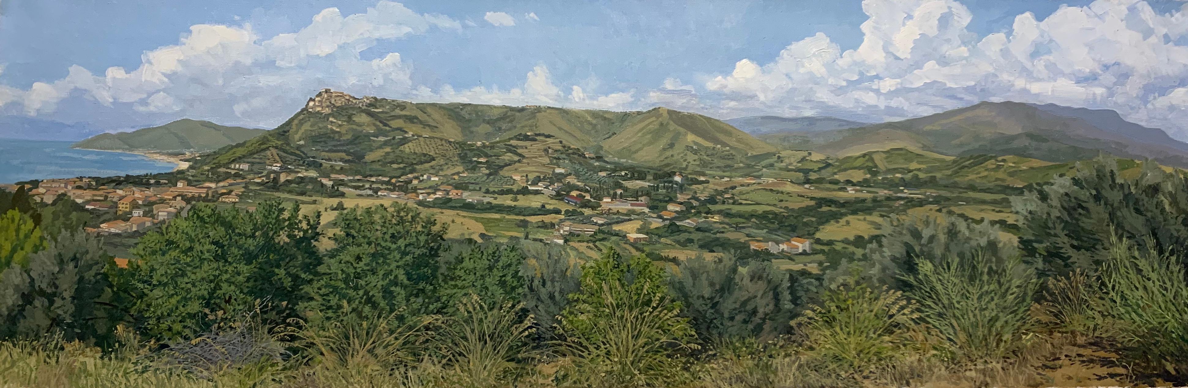 Todd Gordon Landscape Painting - View towards Santa Maria di Castellabate 