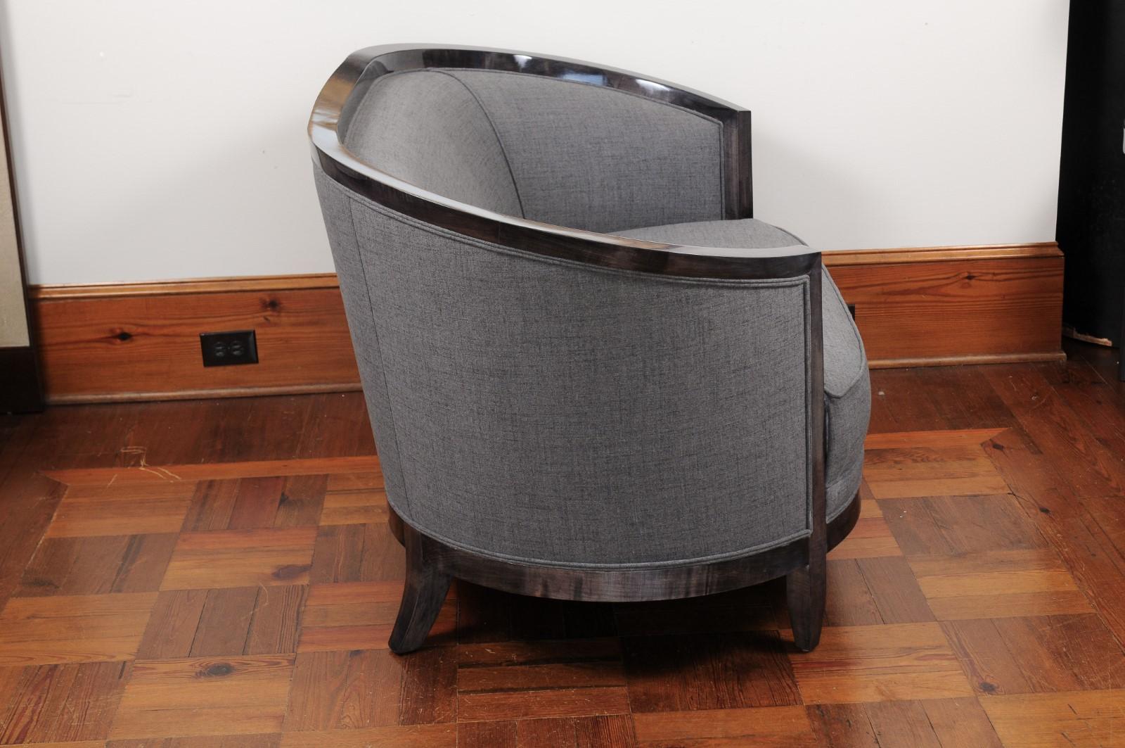 Tessuto Divano curvo in stile Art Déco di Todd Hase