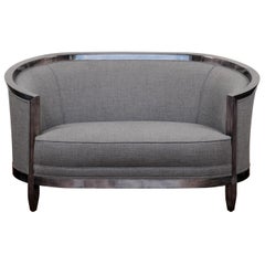 Todd Hase Art Deco-Style Curved Settee