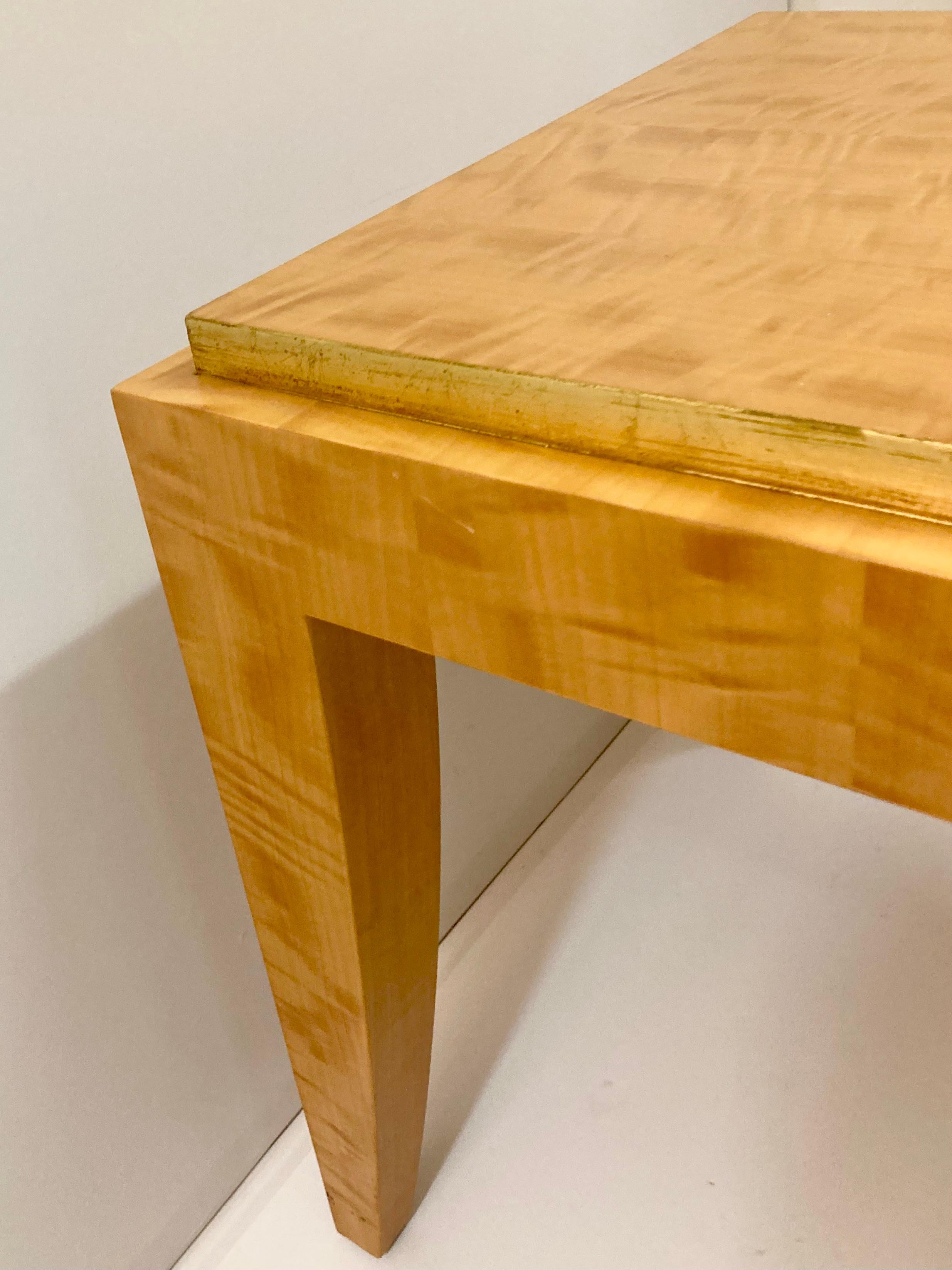 Todd Hase Gene I Cocktail Tables en marqueterie d'anigre et feuille d'or en vente 2