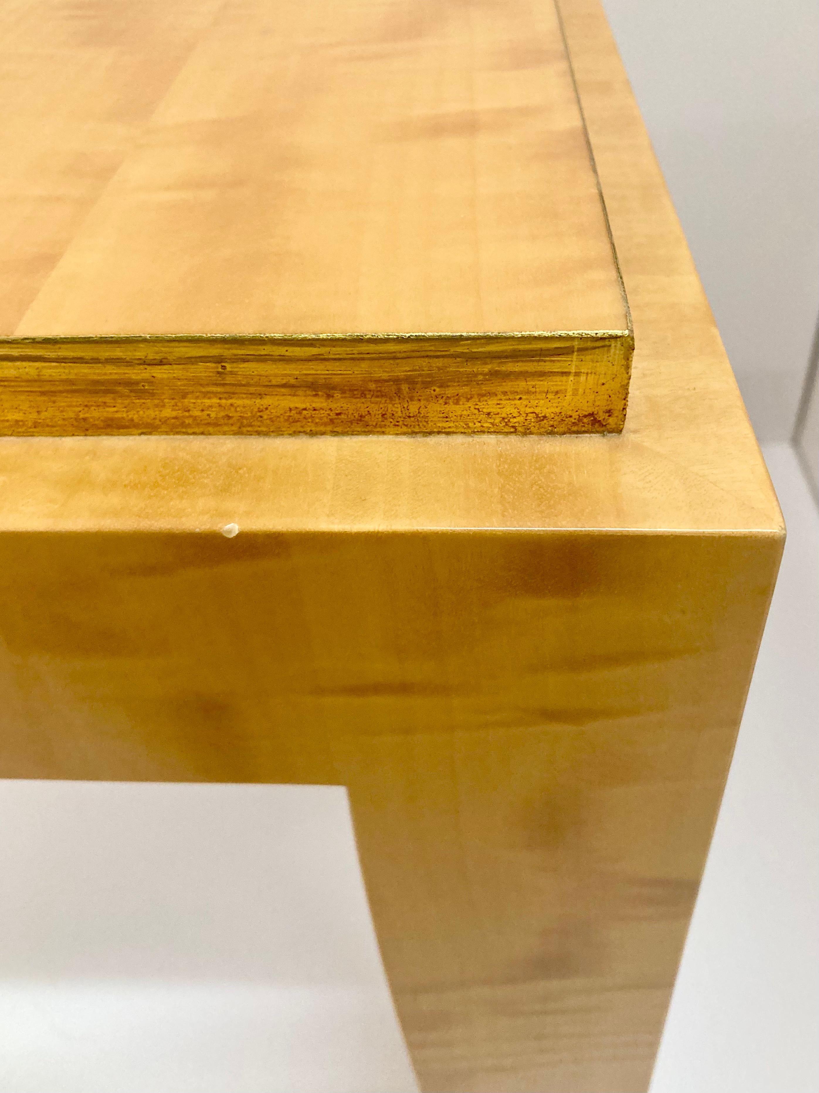 Todd Hase Gene I Cocktail Tables en marqueterie d'anigre et feuille d'or en vente 3