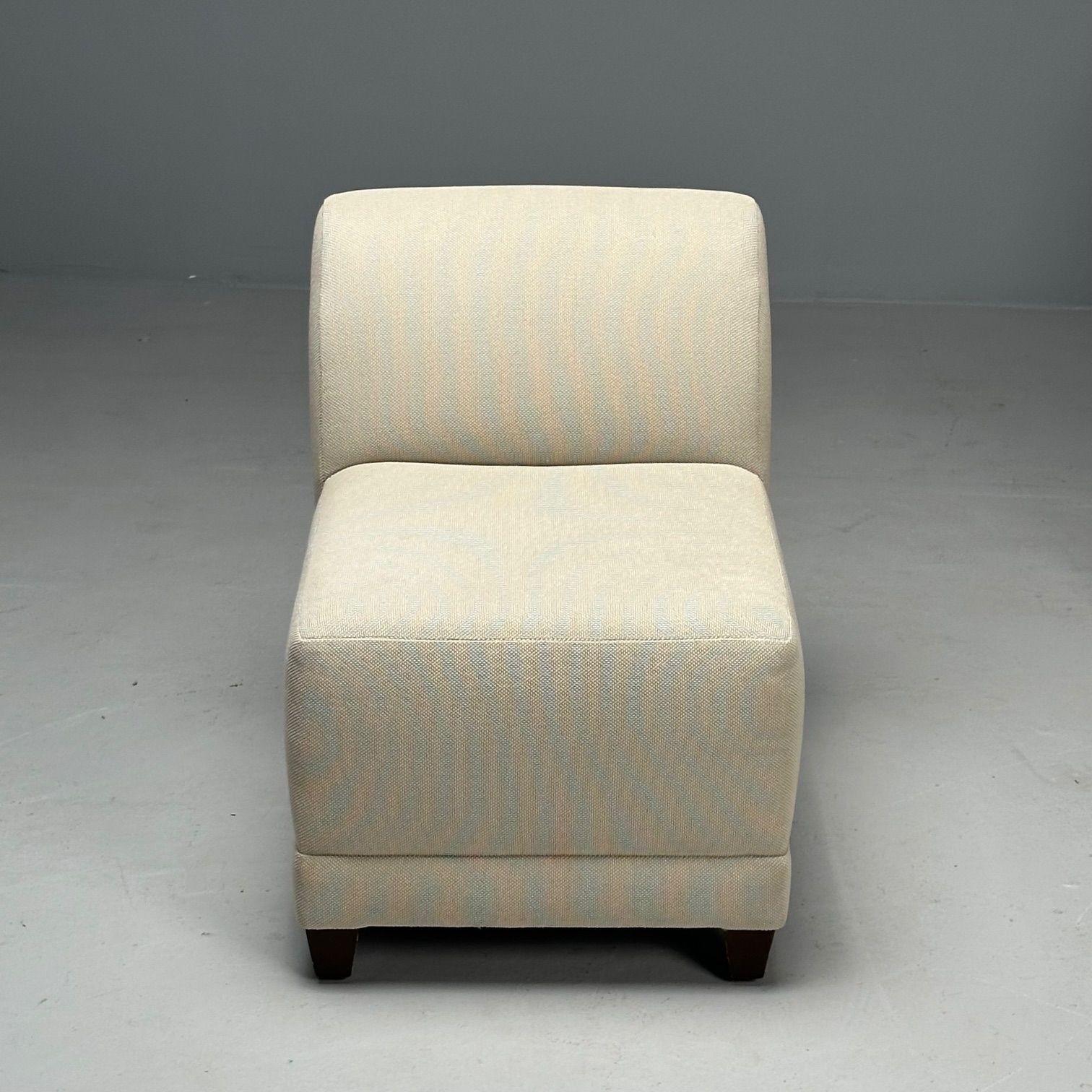 Todd Hase, Jean-Michel Frank Style, Modern Modular Sofa, Beige Fabric, 2010s 5