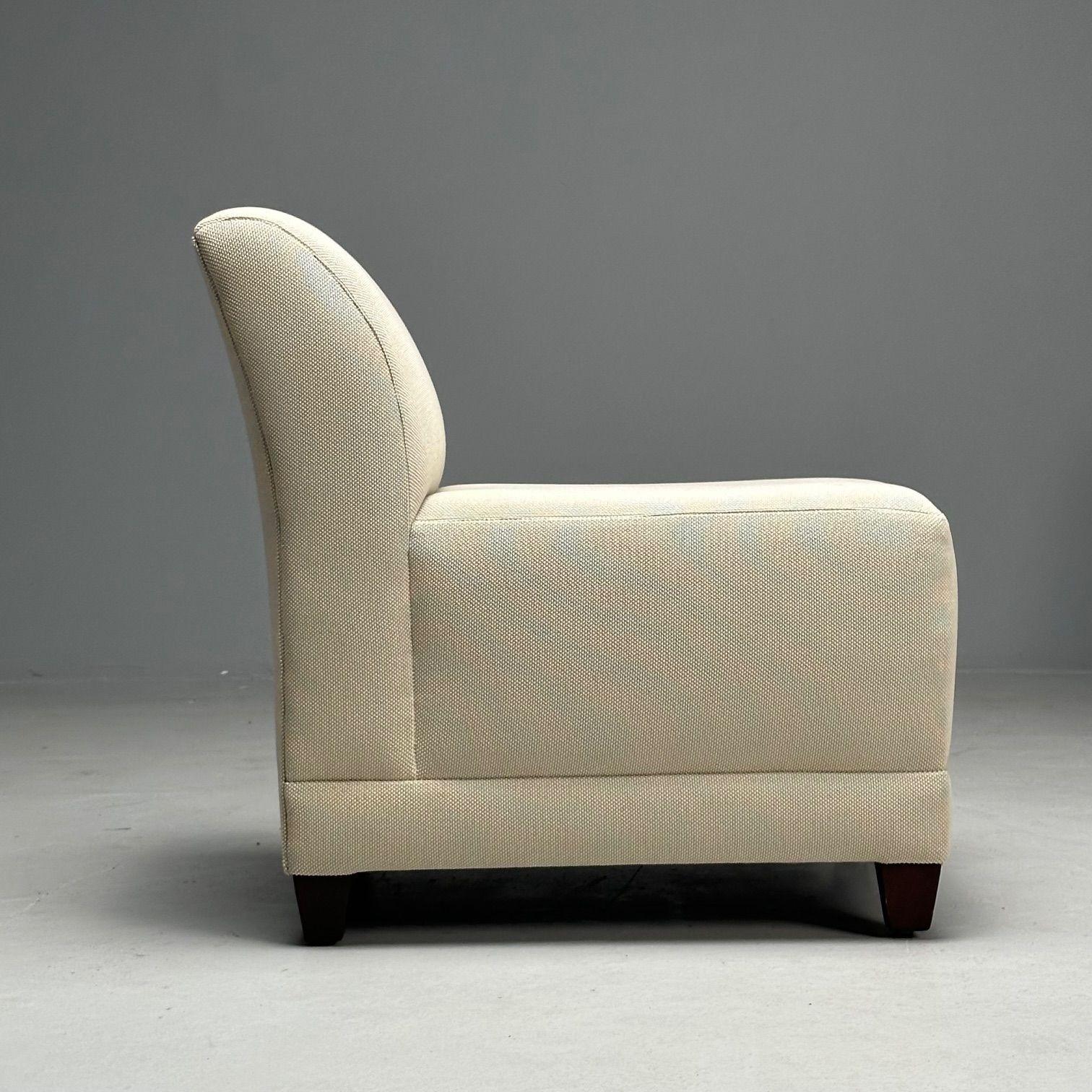 Todd Hase, Jean-Michel Frank Style, Modern Modular Sofa, Beige Fabric, 2010s 7