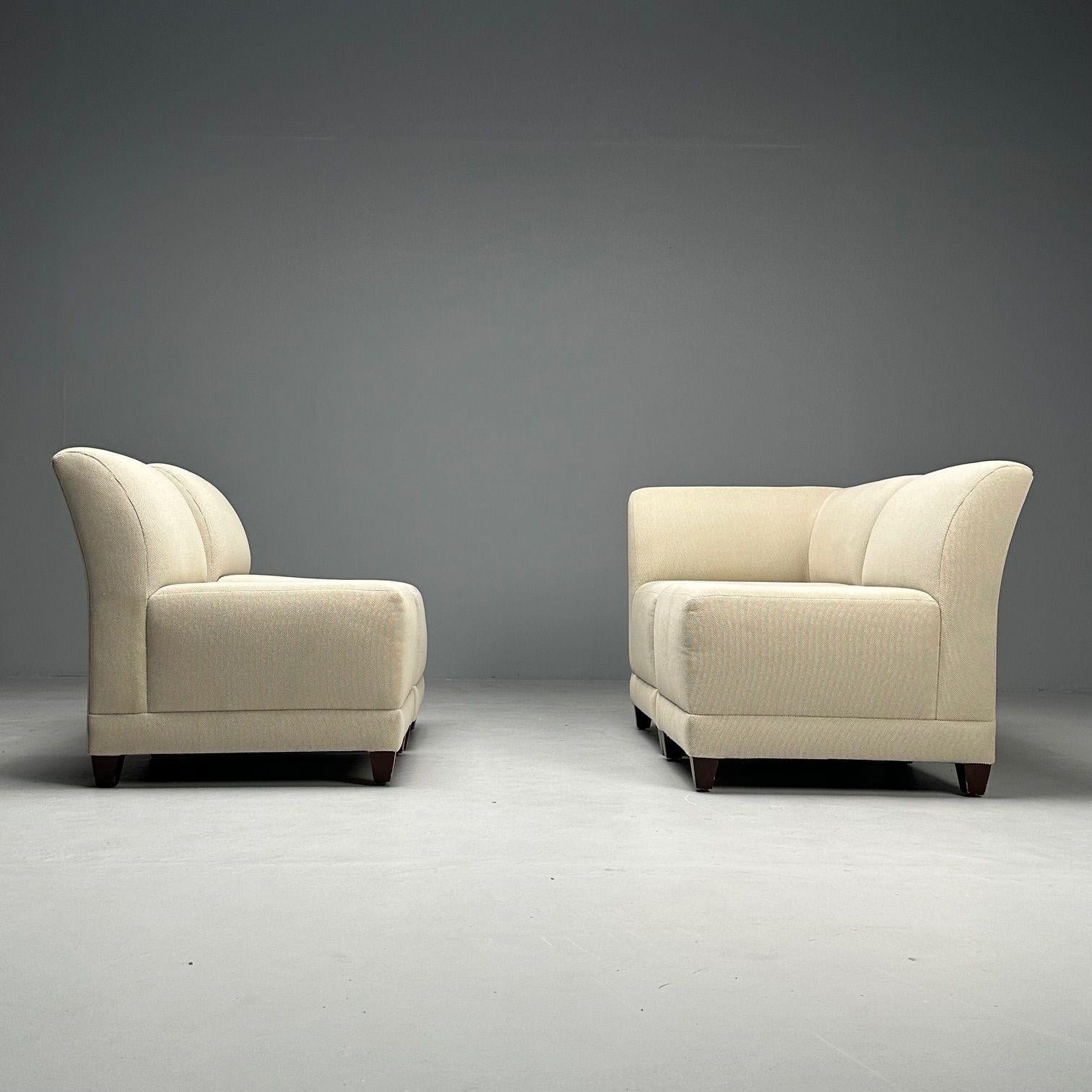 Todd Hase, Jean-Michel Frank Style, Modern Modular Sofa, Beige Fabric, 2010s 1