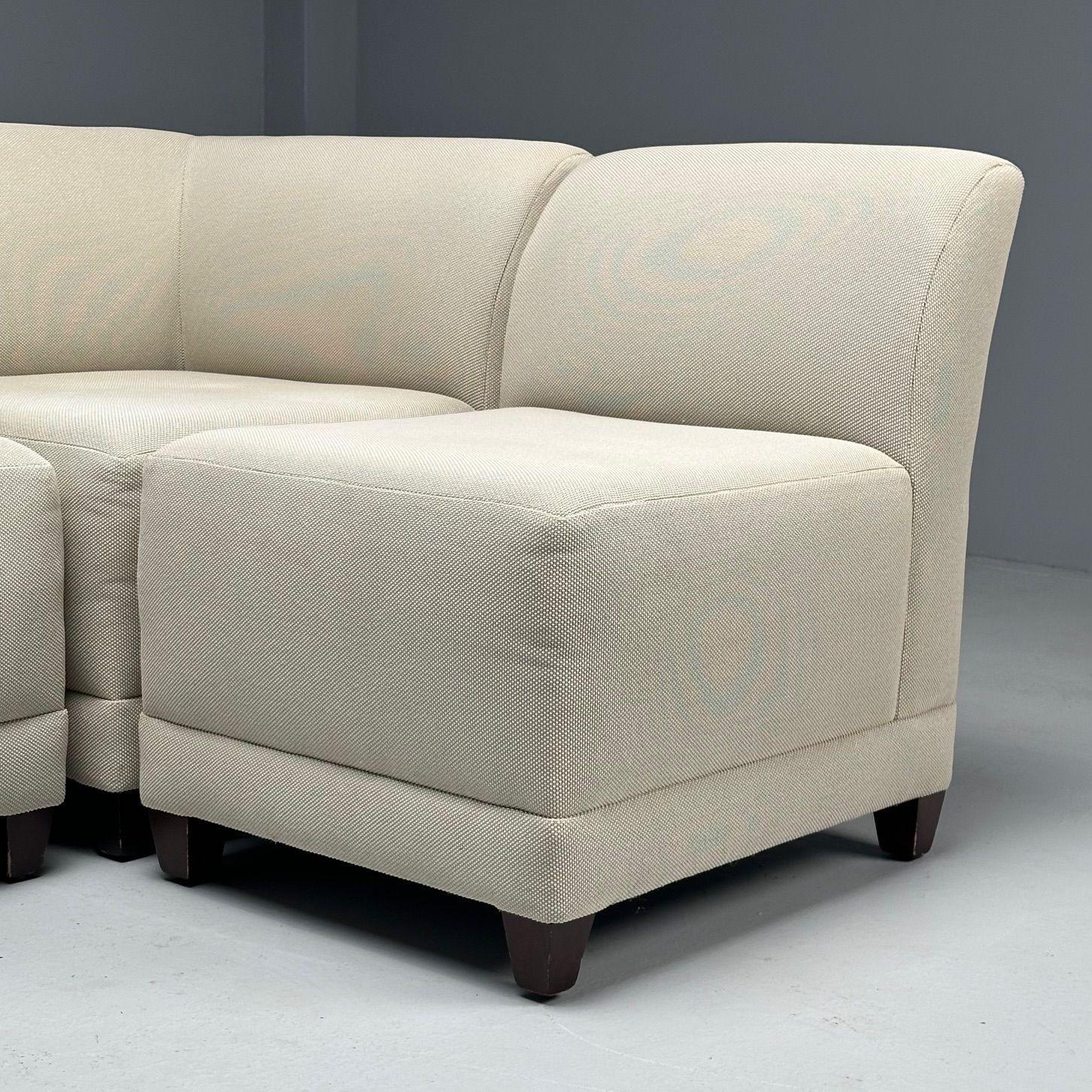 Todd Hase, Jean-Michel Frank Style, Modern Modular Sofa, Beige Fabric, 2010s 2