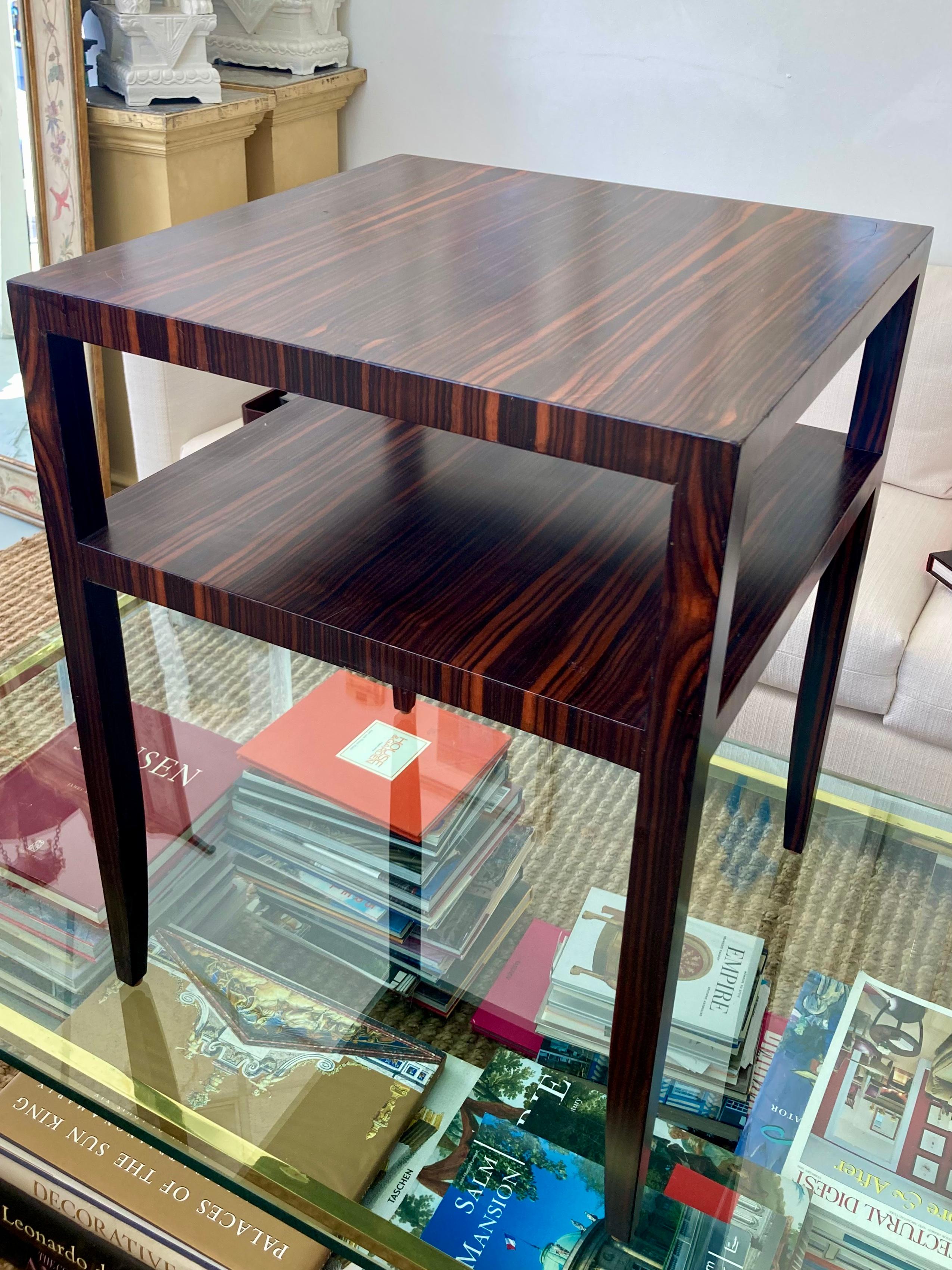 American Todd Hase Michel Macassar Ebony Side Table (Original Floor Sample) For Sale