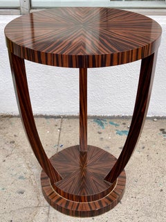 Todd Hase Mykolas Side Table in Macassar Ebony Marquetry