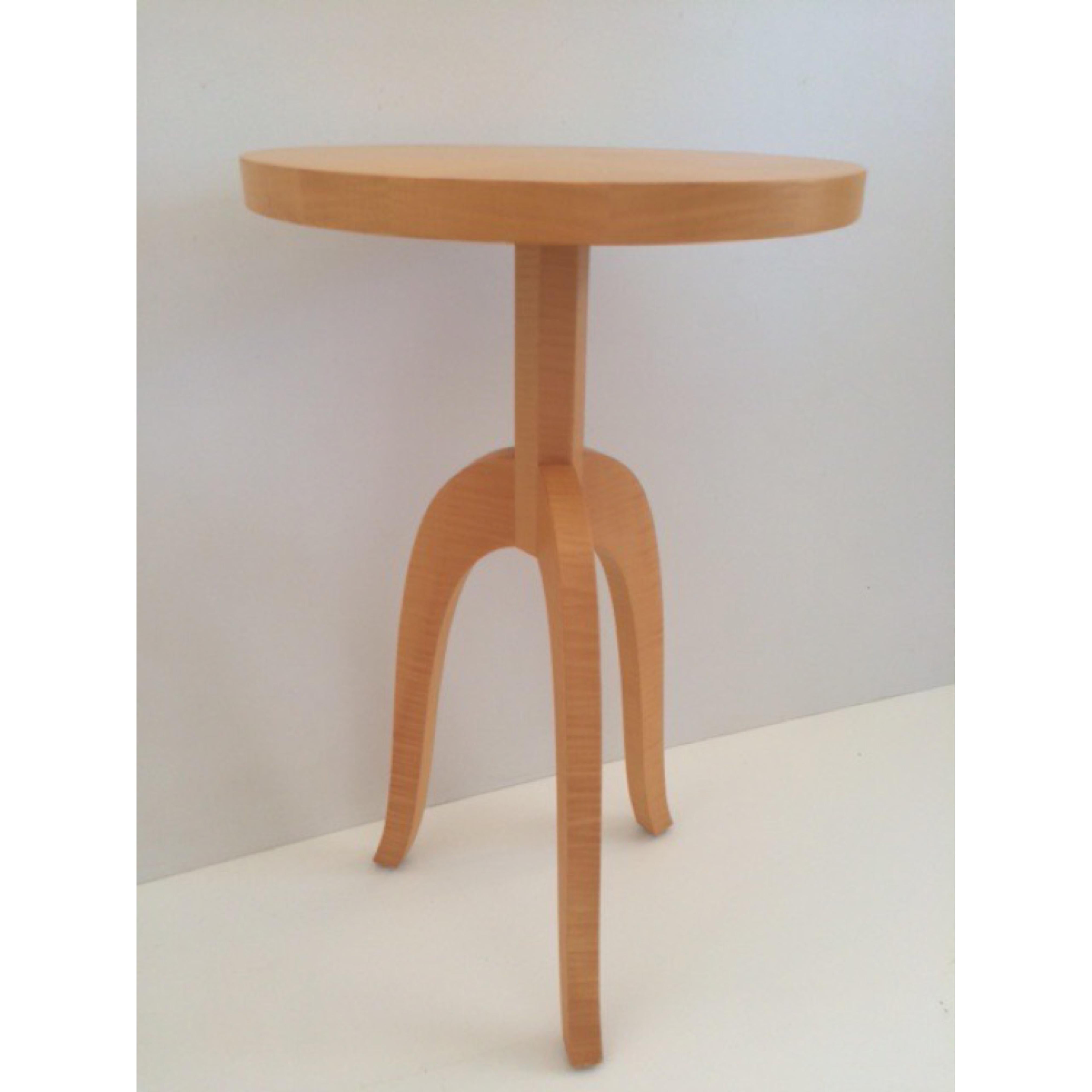 Modern Todd Hase Sycamore Marquetry Gueridon Table For Sale