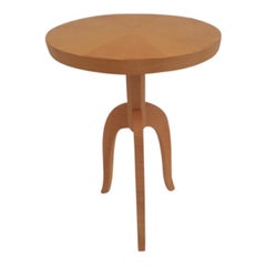 Todd Hase Table guéridon en marqueterie de sycomore